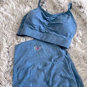 Bootiful Blue Buttery Soft Set-Leggings Size XS-Sports bra Size S